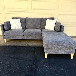 Gray World Market Sectional Couch Sofa