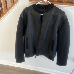 Ferrari F-collections Soft Leather Jacket Brand New Unisex Black Zipper