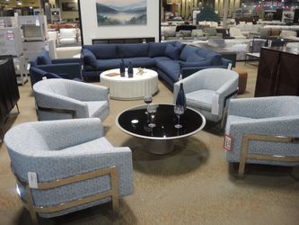 Barrel Accent Chair — Mitchell Gold + Bob Williams (Blue)