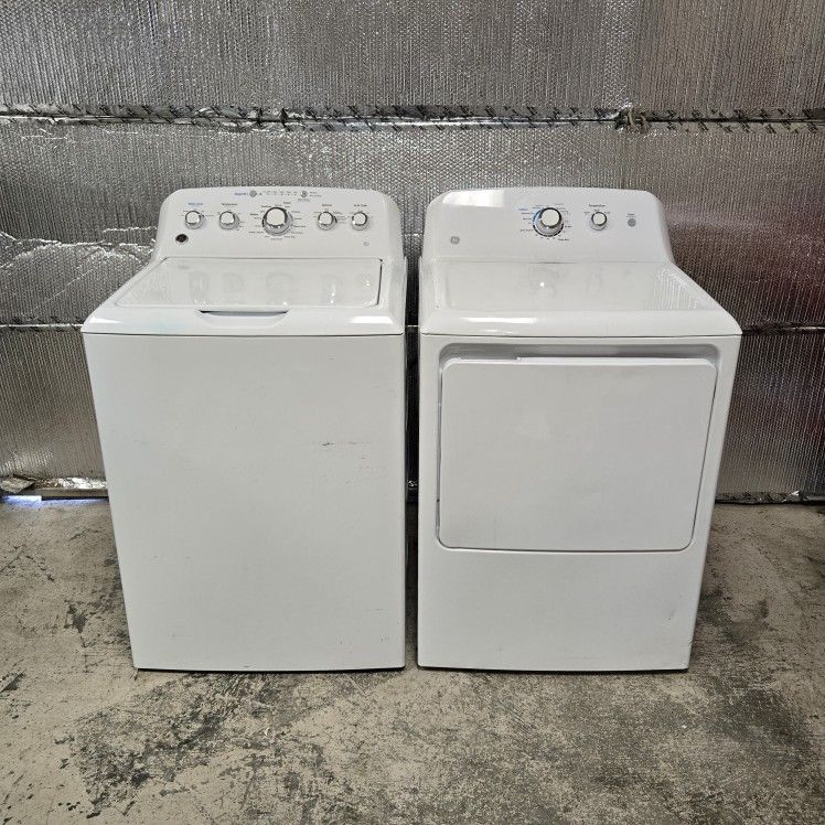 GE TOP LOAD WASHER AND DRYER 