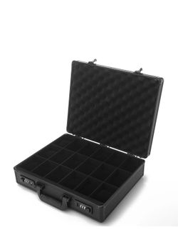 New Invicta Black Aluminum 24 Slot Watch Storage Box with Combination Locks