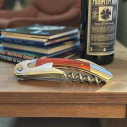 Premium Ste. Chapelle Sommelier Corkscrew / Wood Handle Wine Opener
