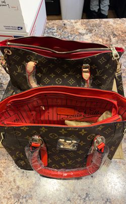 black and red louis vuitton purse