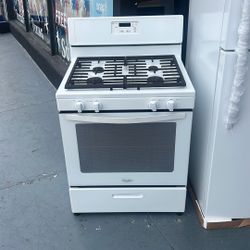 Whirlpool Recent Model White Gas Stove Slightly Used 30” Wide 4-burner 