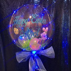 Easter Bunny light up balloon gift