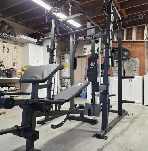 Smith Machine 2001 | Multi-Use Adj Bench | Gym Equipment | Fitness | Squat Rack | Excercise |🔴WEIGHTS AND BARBELL SOLD SEPARATELY 🔴 FREE DELIVERY 🚚