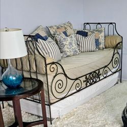 Wrought iron daybed antique
