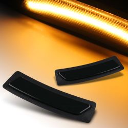 For 2016-2019 BMW 3 4-Series Amber LED Smoke Bumper Turn Signal Side Marker Lights -(	 4-LY100-2Y