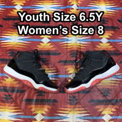 Nike Air Jordan 11 Retro GS Bred 2019 Youth Size 6.5Y Women’s Size 8 378038-061