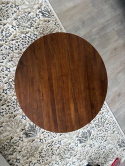 Article Round Coffee Table Walnut