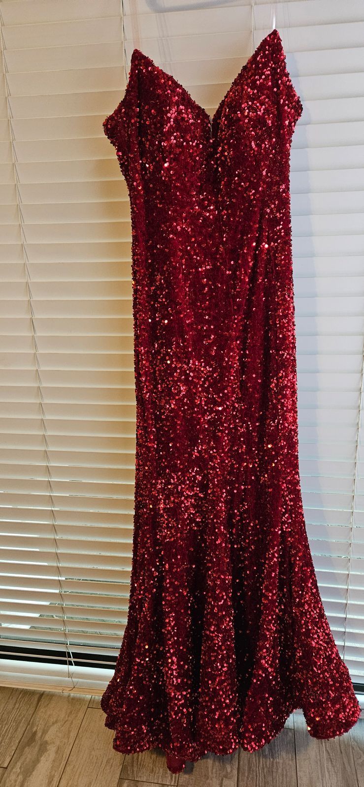 Strapless Red Sequence Portia And Scarlett Formal Dress