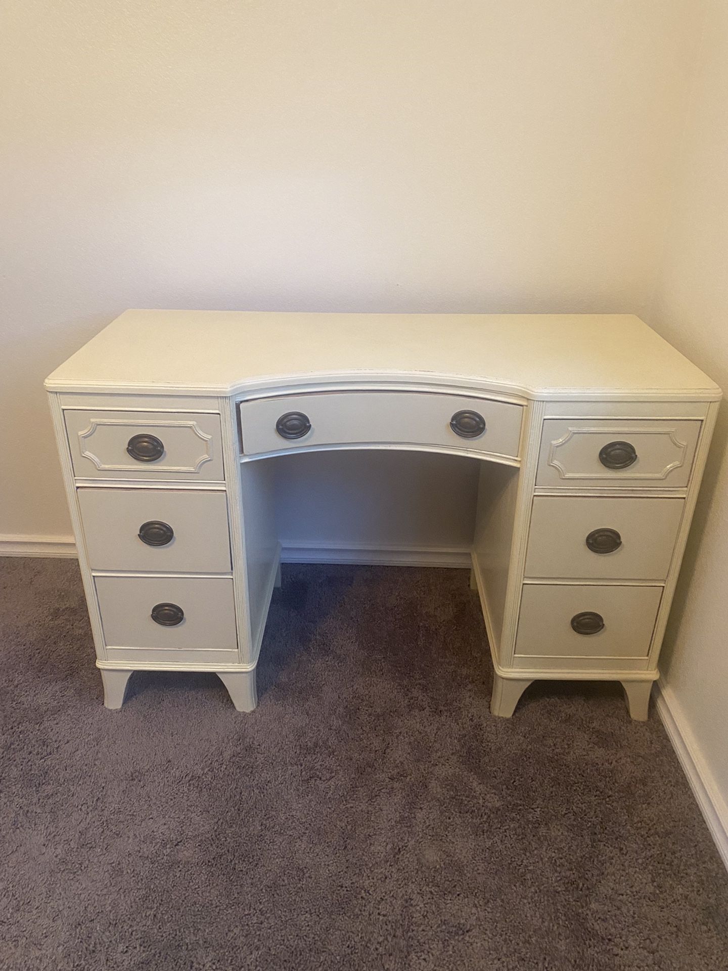 Solid Wood Antique Desk - $100