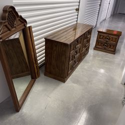 Dresser with mirror for sale with night stand
