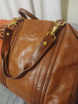 Tory Burch Brown Leather Shoulder Bag