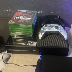 Microsoft Xbox One Console 1TB - Black With  6 New Games And One Controllers 