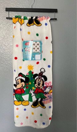 MICKEY AND MINNIE CHRISTMAS BLANKET NEW DISNEY CHRISTMAS THROW MICKEY MOUSE MINNIE MOUSE