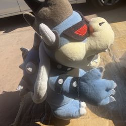 Dark Bowser Bones Super Mario Bros Skeletal Koopa Plush Toy Stuffed Animal 11"o