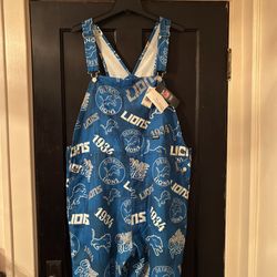 Detroit Lions NFL 5 pocket bib overalls by Foco in size XL men’s