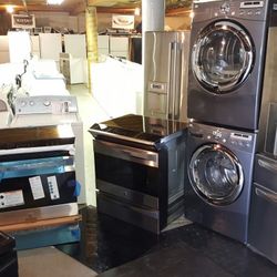 Blow Out Sale Warehouse Full Of Nice Like Brand New Refrigerators Oven Washer Dryer Stove Stackable Free Warranty Free Financing Available 90day TO Pa