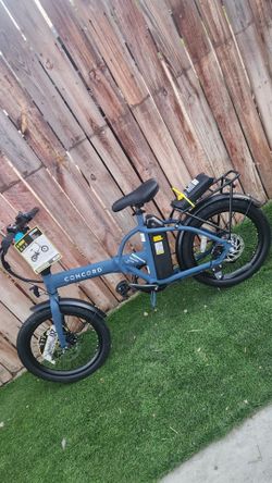 Concord 20" Urbanfold Electric Folding Bike, 36V, Class 2, Blue, Fits Riders 4'11" - 6'2", Adult, Unisex
