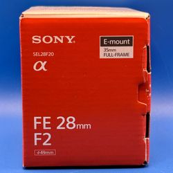 Sony FE 28mm f/2 – Fast Wide-Angle Prime Lens for Sony E-Mount 📷