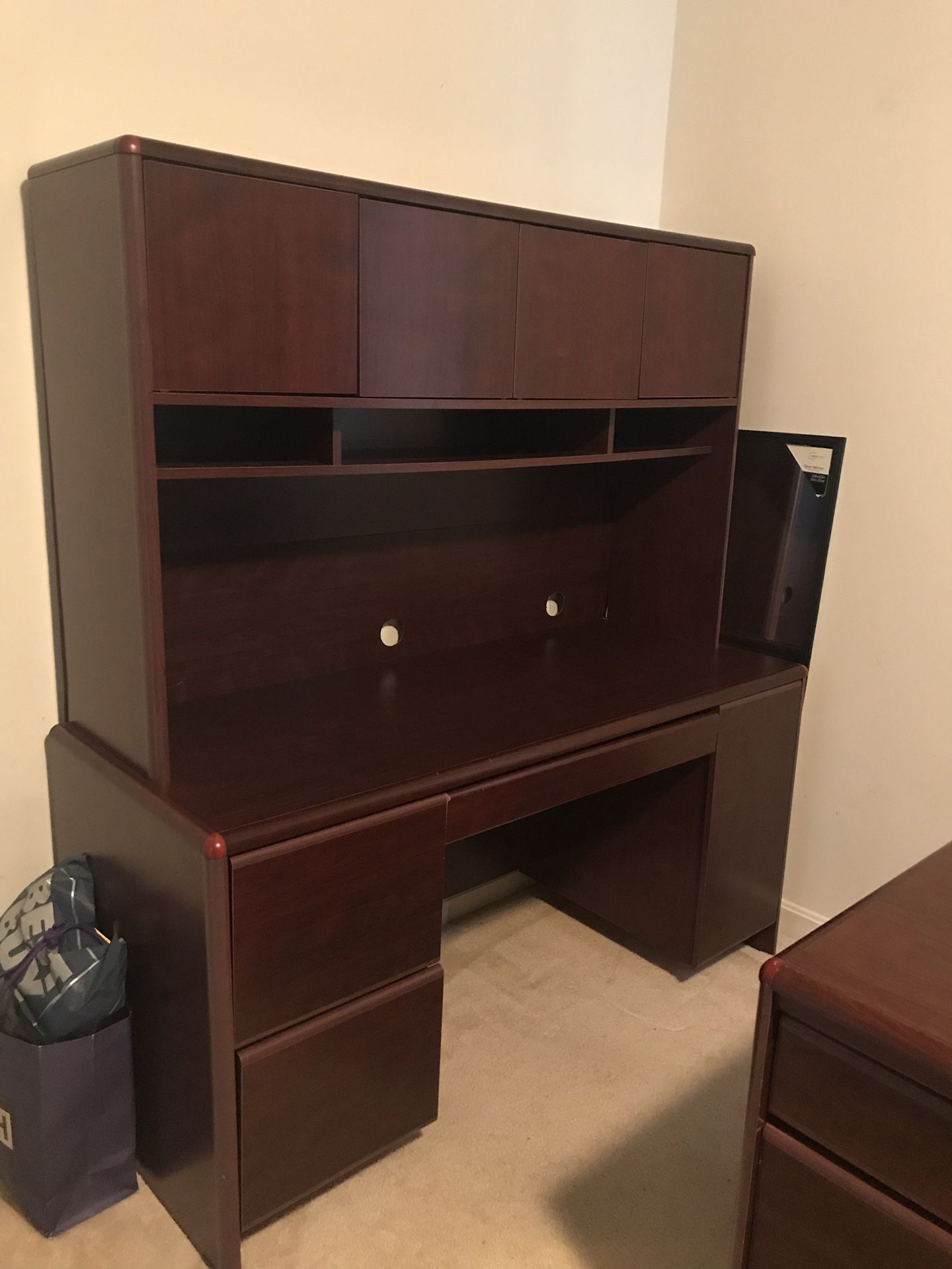 Executive Office Desk with hutch
