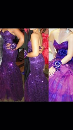 Purple Mermaid Prom Dress