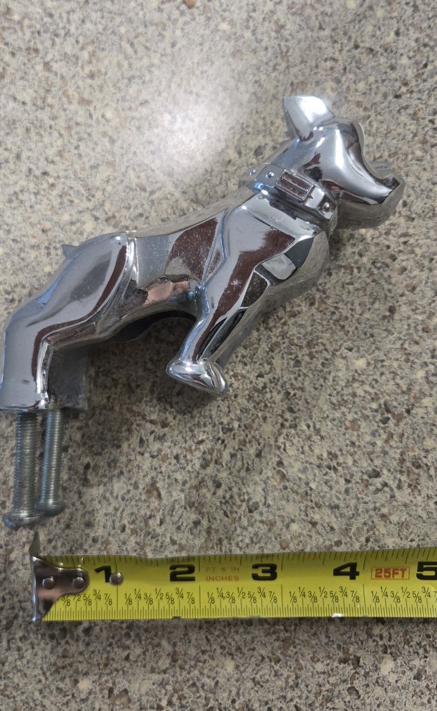 Vintage Chrome Mac Truck Bulldog Hood Ornament Automotive 87931 Design Patent