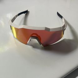 100% SPEEDCRAFT SL Soft Tact Off White HiPER® Red Multilayer Mirror Lens Cycling Sunglasses 