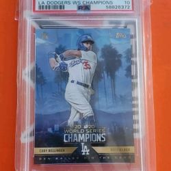 2020 Topps X Ben Baller Cody Bellinger LA Dodgers WS Champs #27 PSA 10 GEM 6372