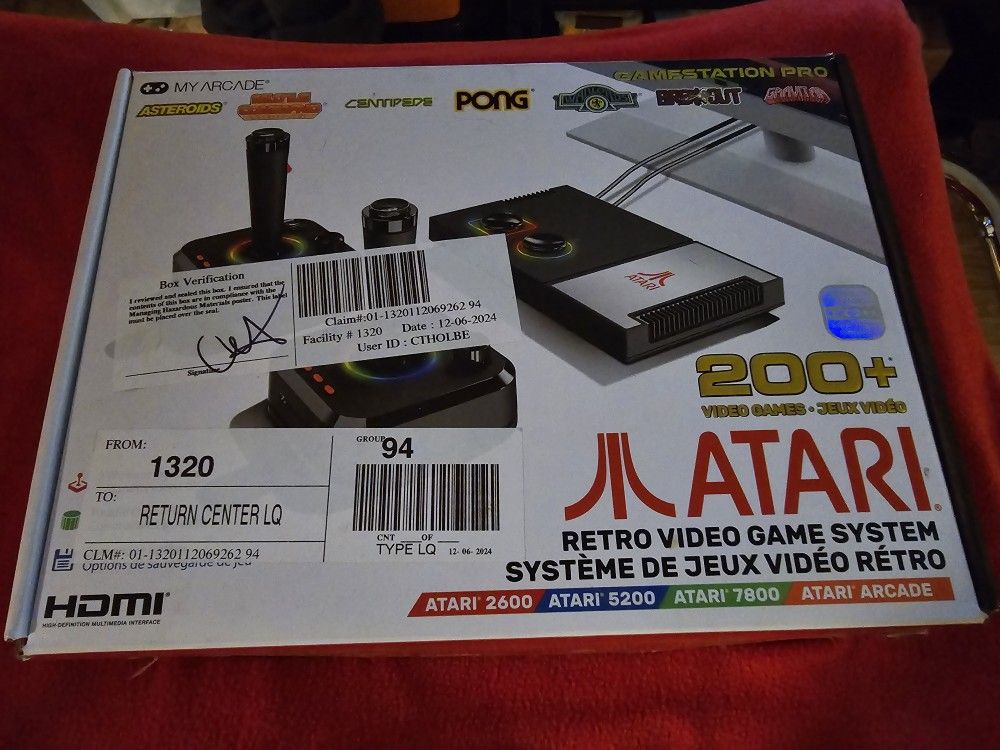 RETRO MINI ATARI SYSTEM WITH OVER 1000'S OF BUILT-N-GAMES  - $40
