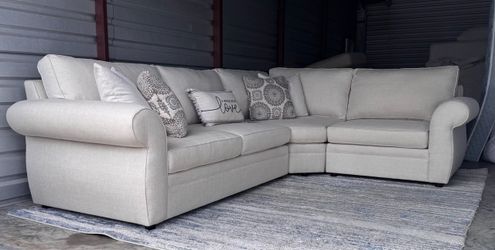Pottery Barn Pearce Roll Arm 3-Piece Wedge Sectional