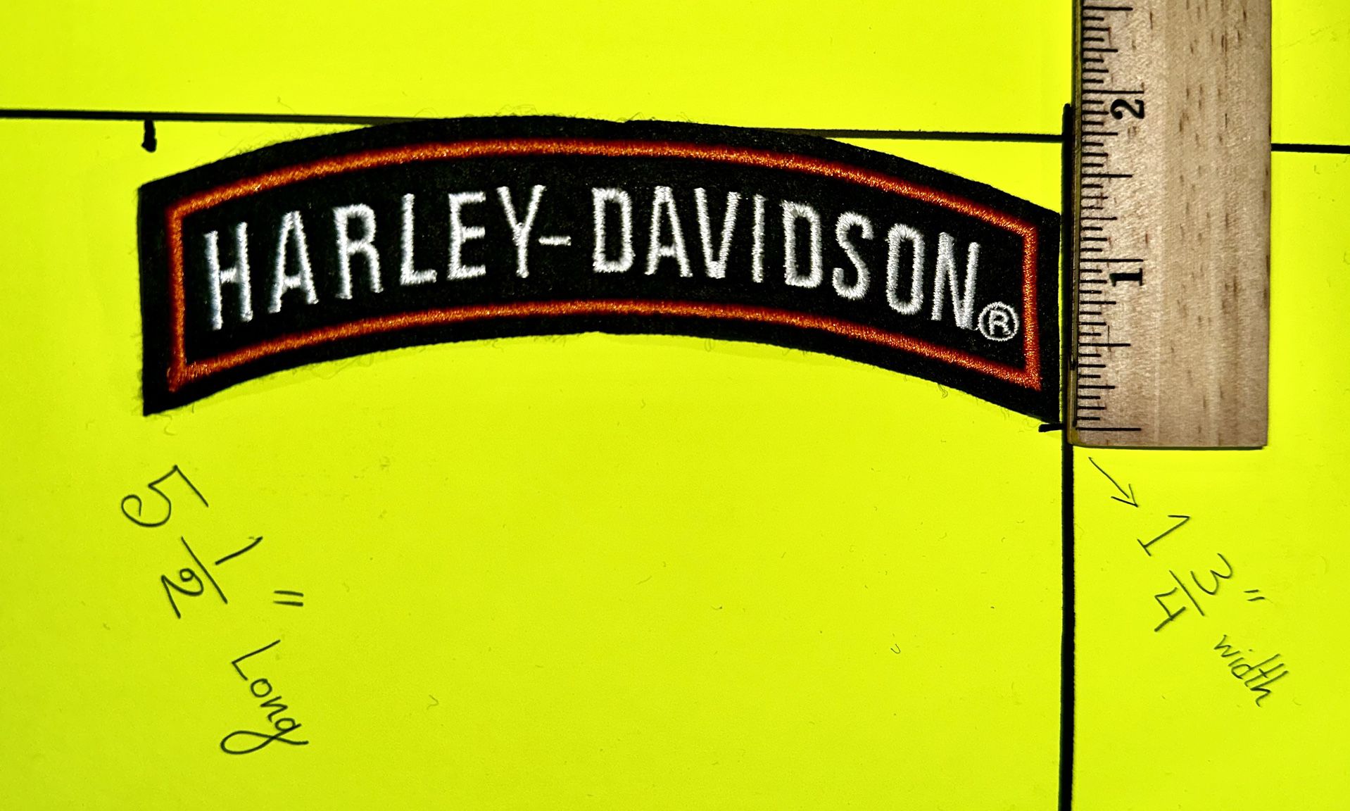 Harley-Davidson Sew- on Patch, Size: 5.1/2" x 1.3/4"