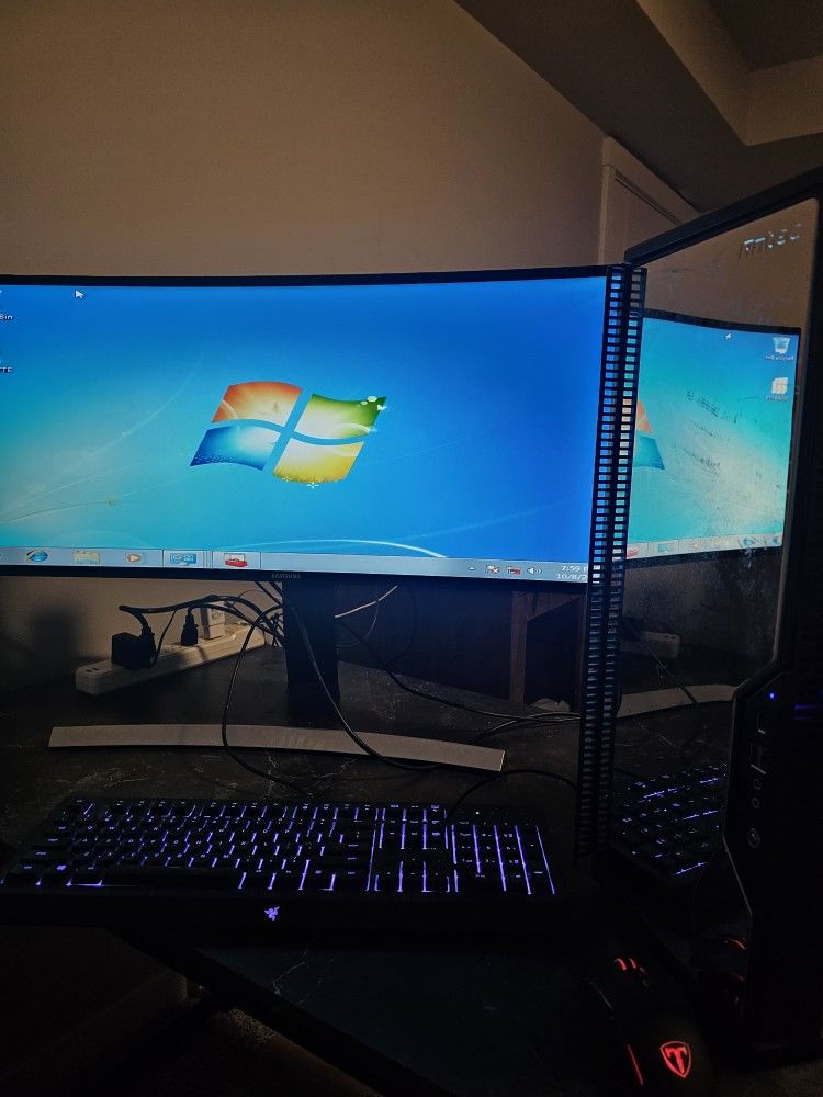 Custom Gaming PC + 34" Samsung Curved Monitor – i7 • 32GB RAM • ASUS GTX Graphics