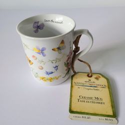 Hallmark Marjolein Bastin Coffee Mug Butterflies Nature's Sketchbook ( Vintage 1999)