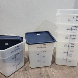 6x 18qt Storage Containers