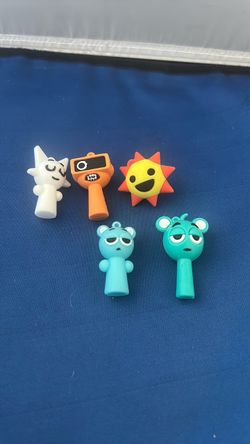 Sprunki Cartoon Character Rubber Figures Set of 5