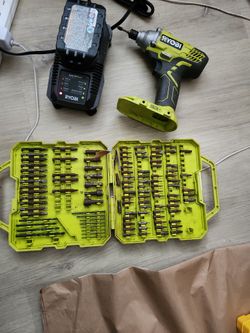 Ryobi Drill With Charger And Bits