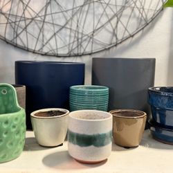 Flower Pots Indoor Outdoor Ceramic Glazed Garden Plant Pots 