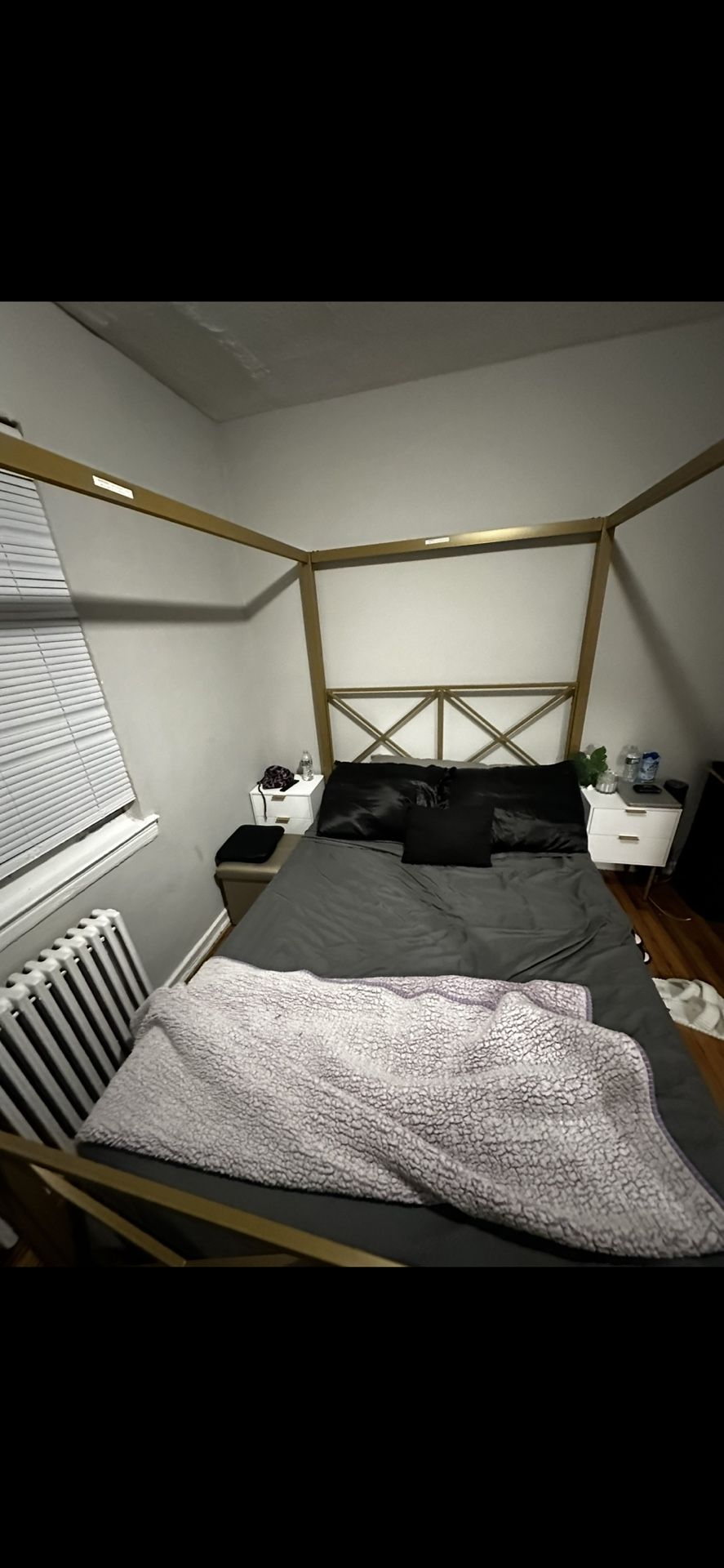 Gold Canopy Bed (Full Size )