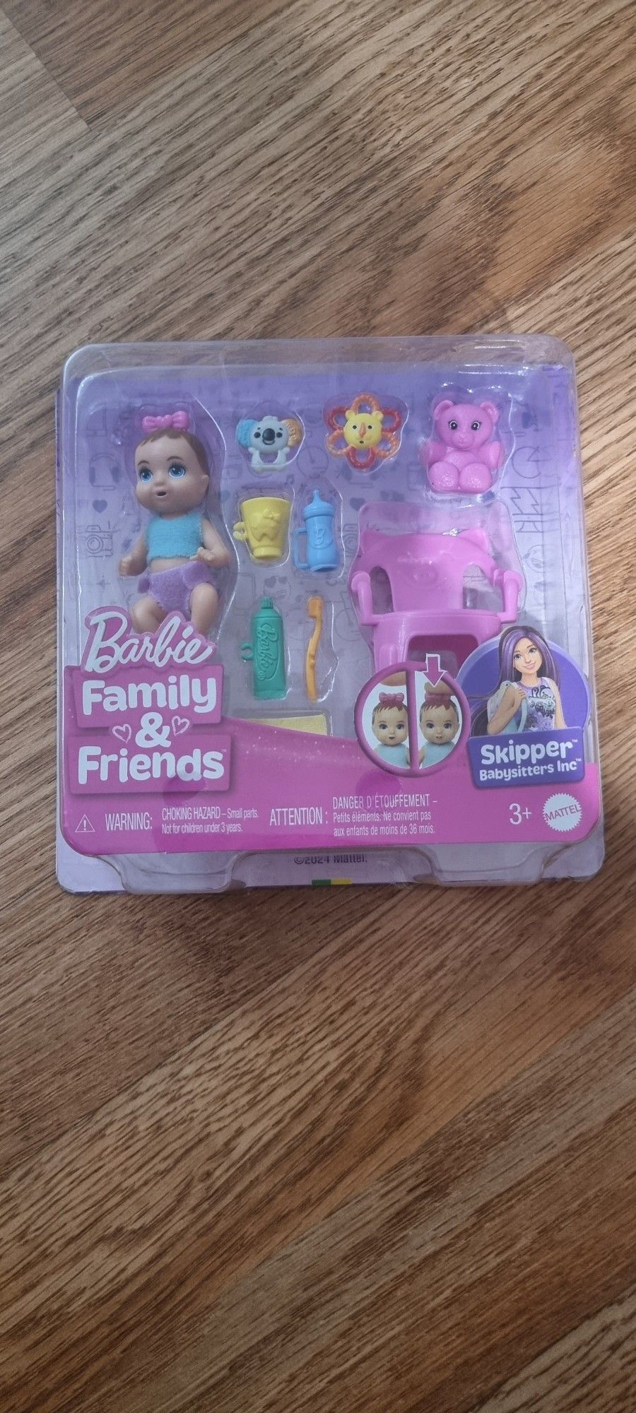 Barbie skipper first tooth Play set with doll and accessories