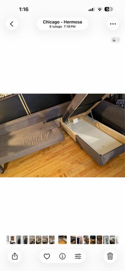 Corner sofa bed  gray