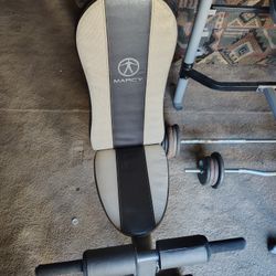 Weights, Bench And sit Bench, Dumbbells 