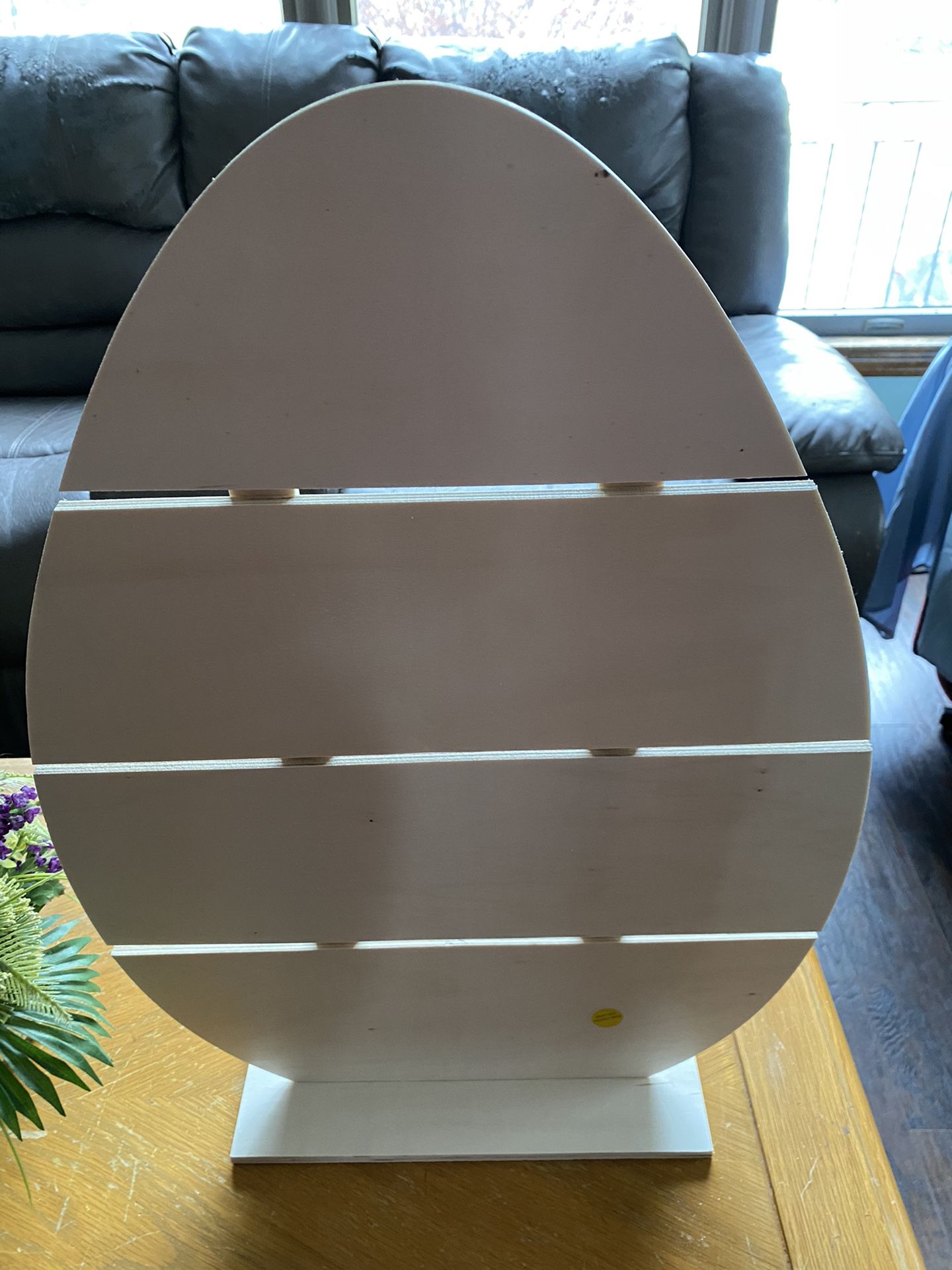 Large Wooden Easter Egg - New And Unpainted 