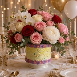Ceramic Birthday Cake Planter Pot