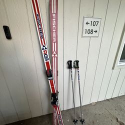 Fischer RC4 187 cm Alpine Skis + Marker Bindings – Made in Austria