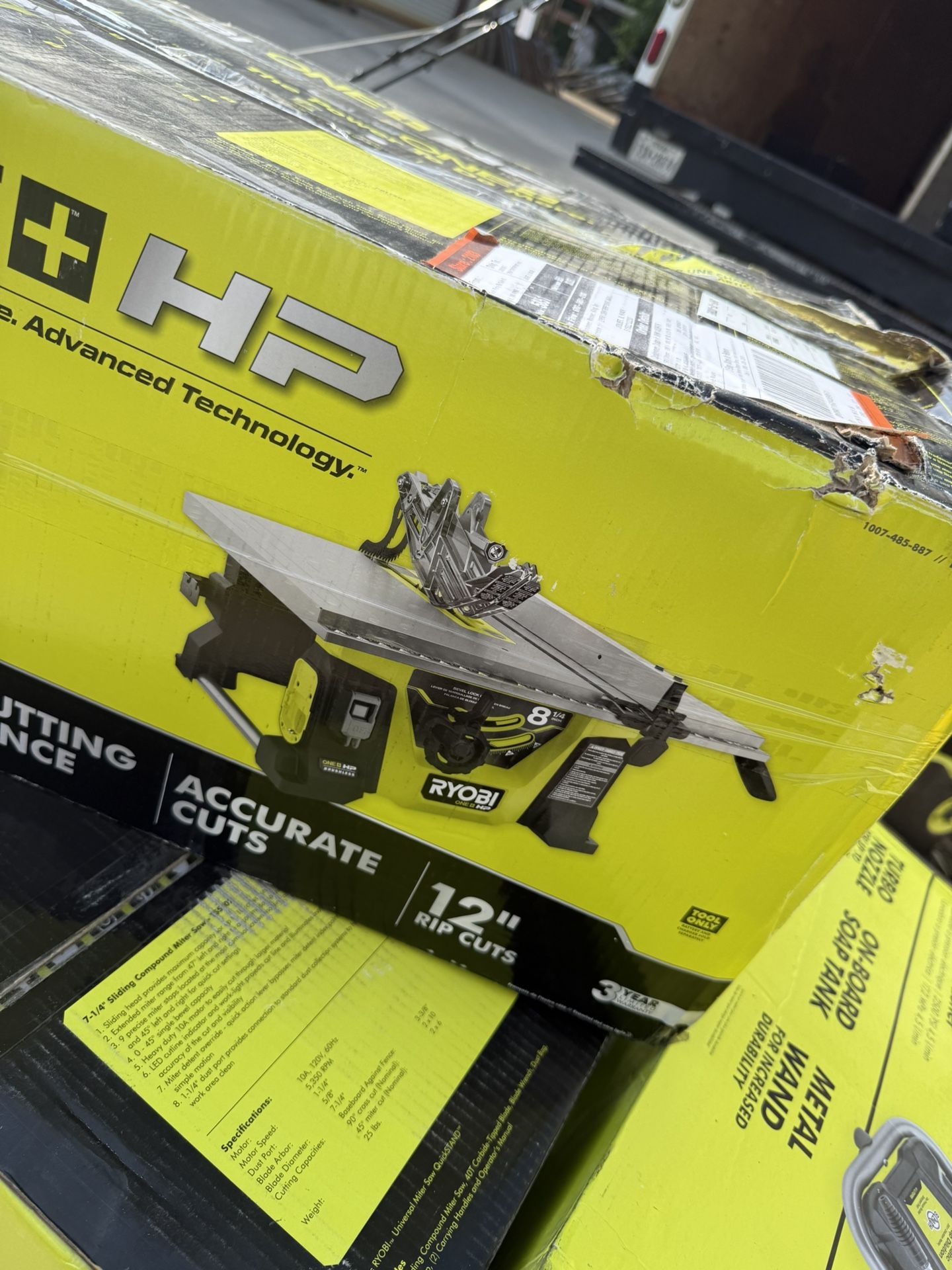 Ryobi 18v One Hp 8 1/4in Table Saw (tool Only)