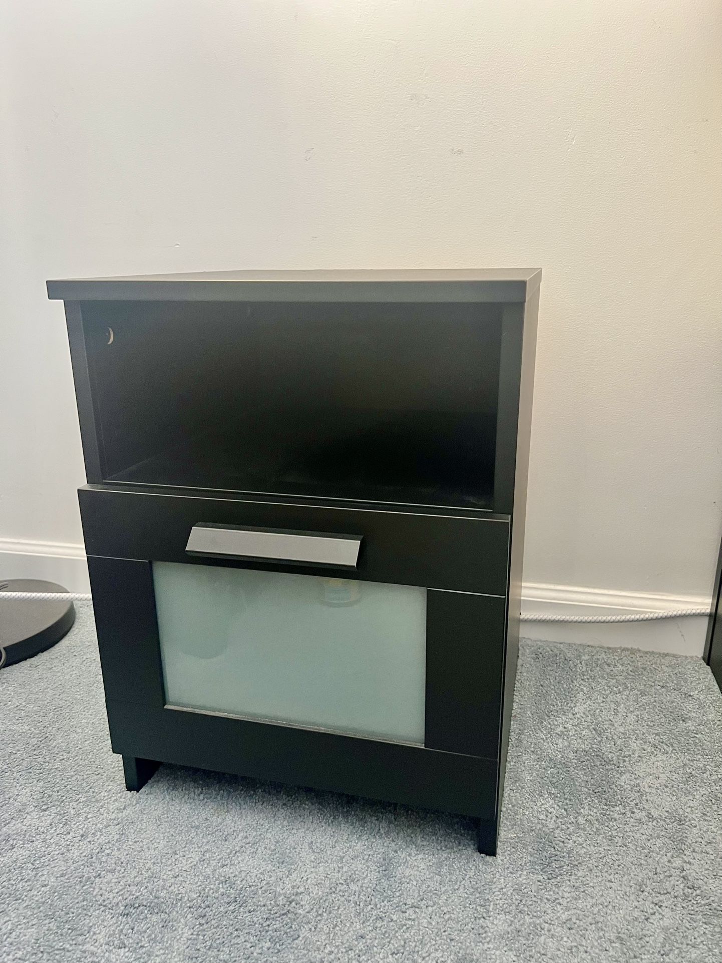 IKEA BRIMNES Nightstand – Black (15 3/8 x 16 1/8”)