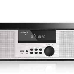 40W RMS Vintage Style Stereo System with CD Player, Bluetooth, USB Playback, FM Radio, AUX Input, Clear 2-Way Music Sound, DSP-Tech (TB-816b)