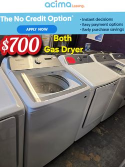 Samsung XL Washer & Gas Dryer